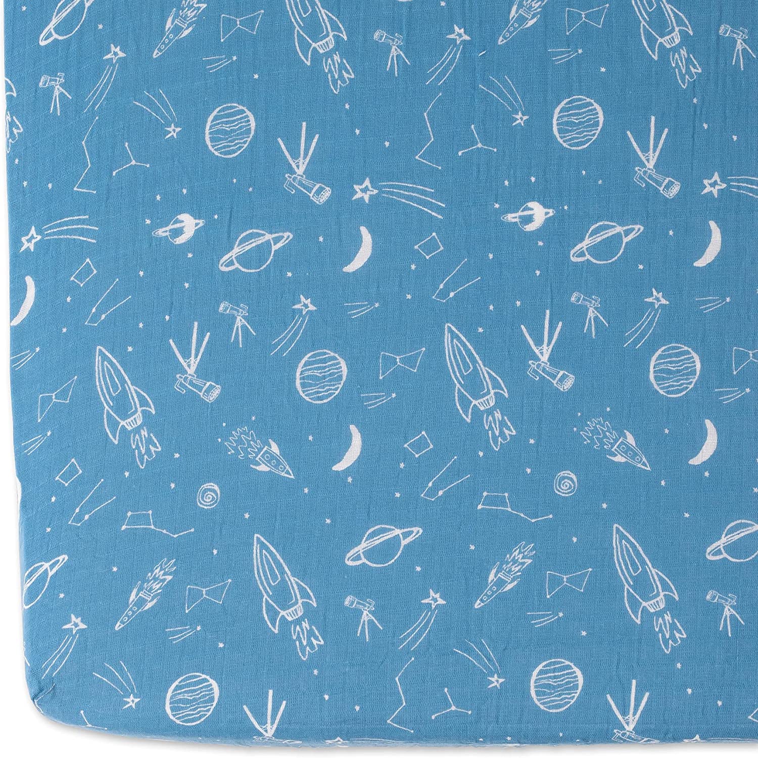 Cotton Muslin Crib Sheet 2 Pack - Star Gaze