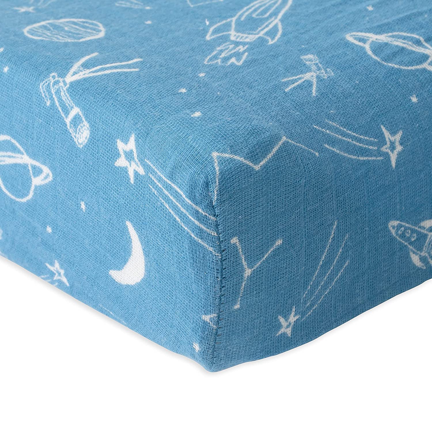 Cotton Muslin Changing Pad Cover 2 Pack - Star Gaze Set