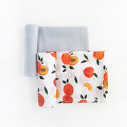 Organic Cotton Muslin Swaddle Blanket 2 Pack - Peachy Set