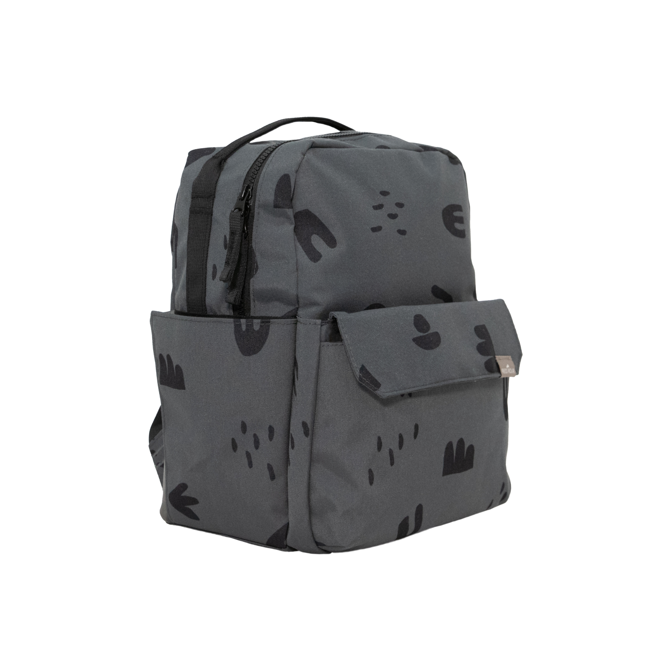 Mini Roo Backpack - Charcoal Doodle