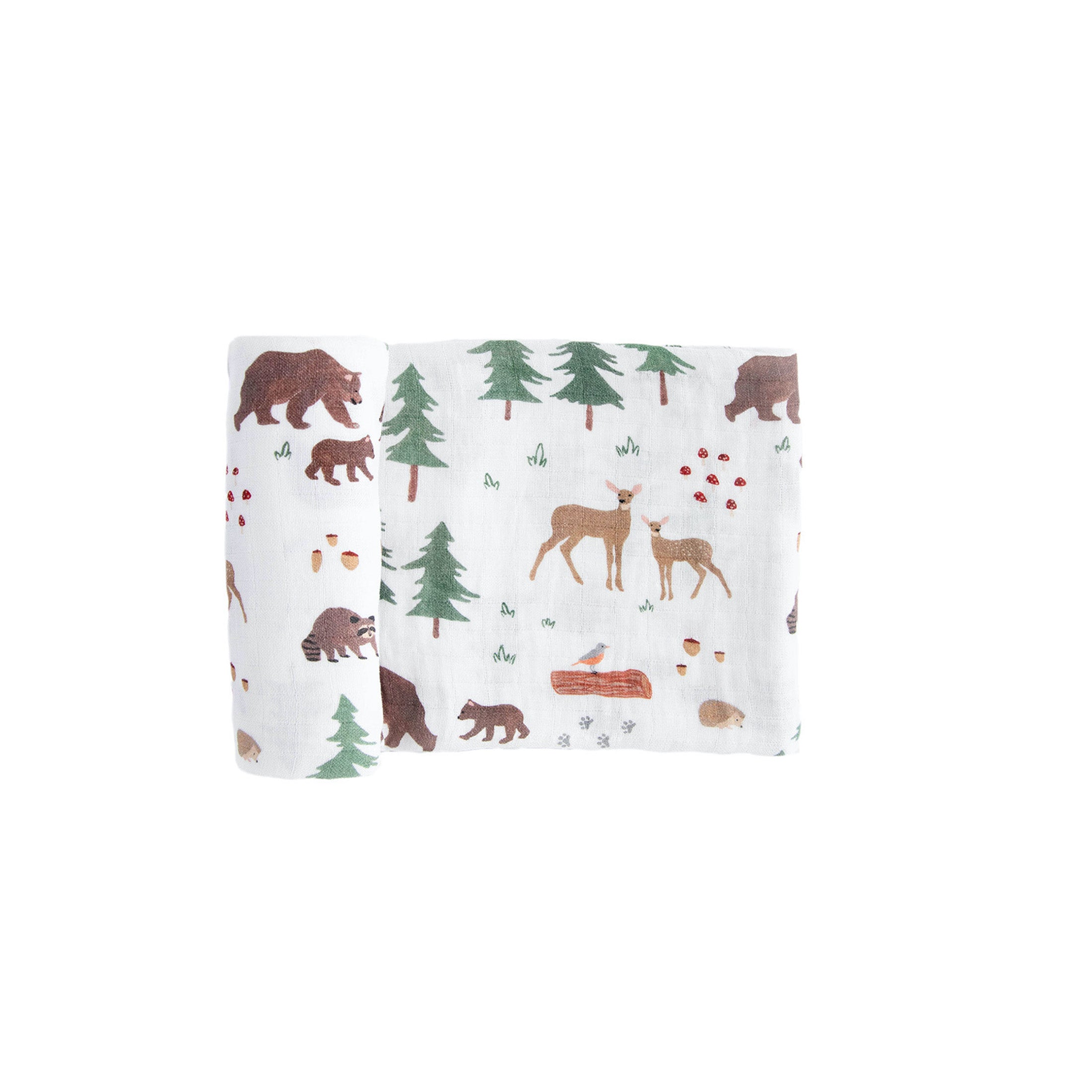 Organic Cotton Muslin Swaddle Blanket - Bear Buddies