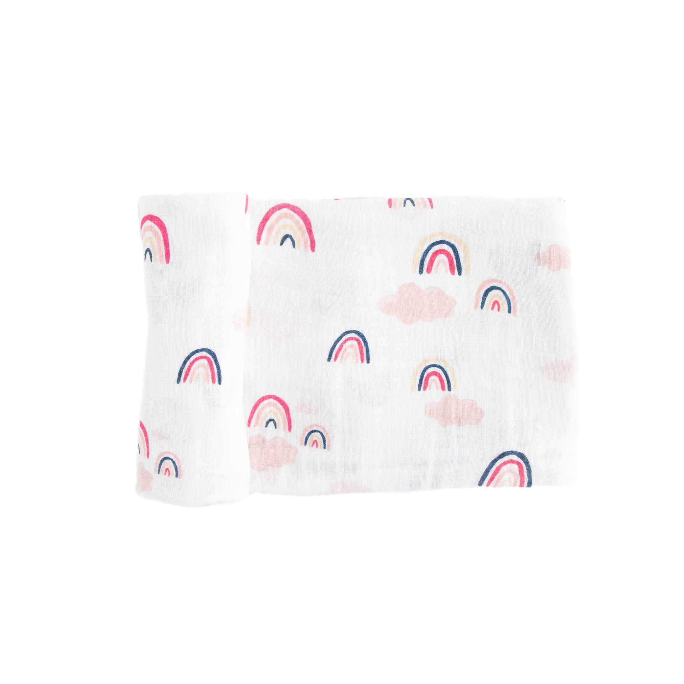 Organic Cotton Muslin Swaddle Blanket - Rainbows