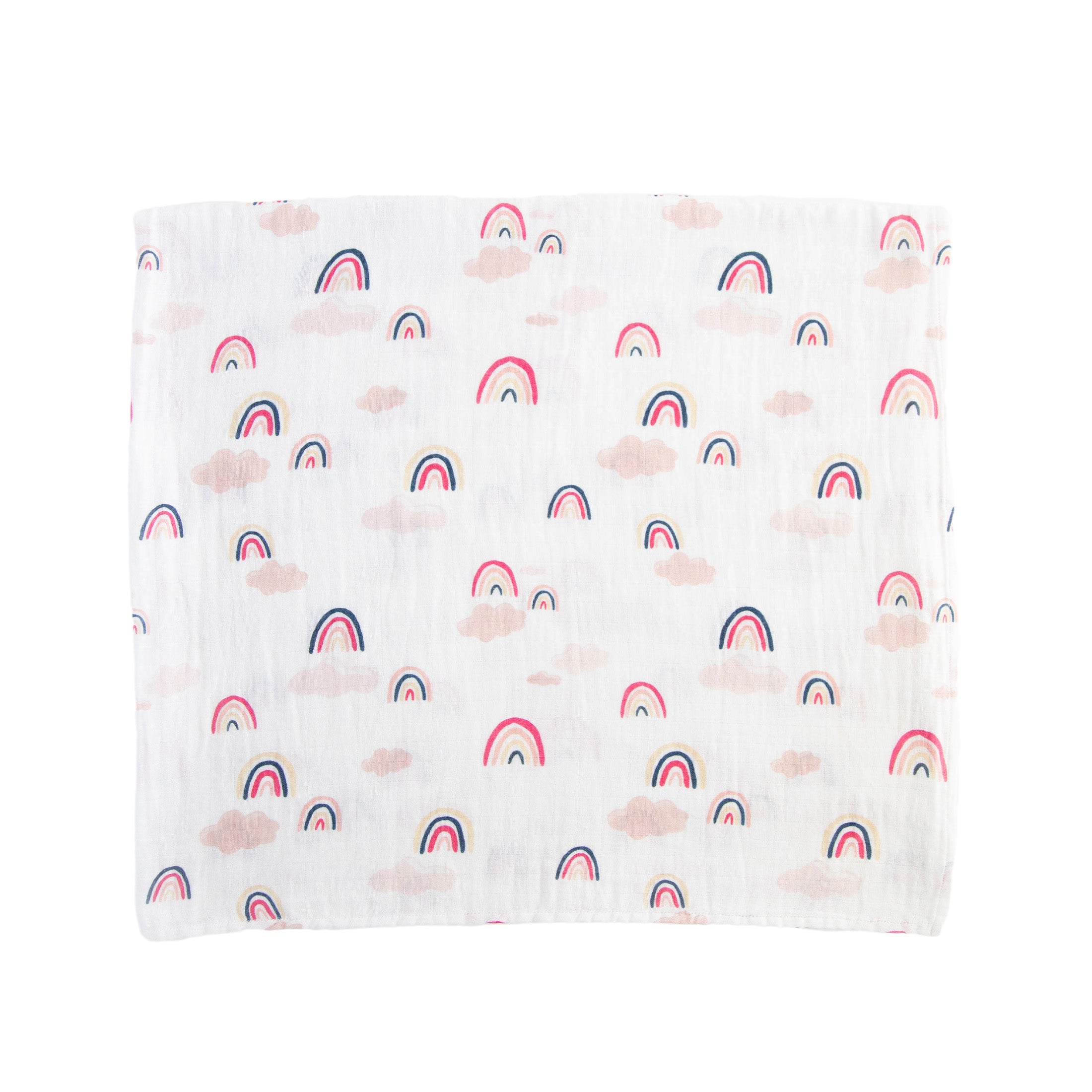 Organic Cotton Muslin Swaddle Blanket - Rainbows