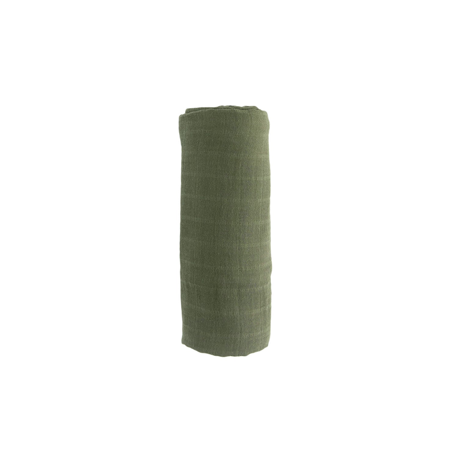 Organic Cotton Muslin Swaddle Blanket - Dark Green