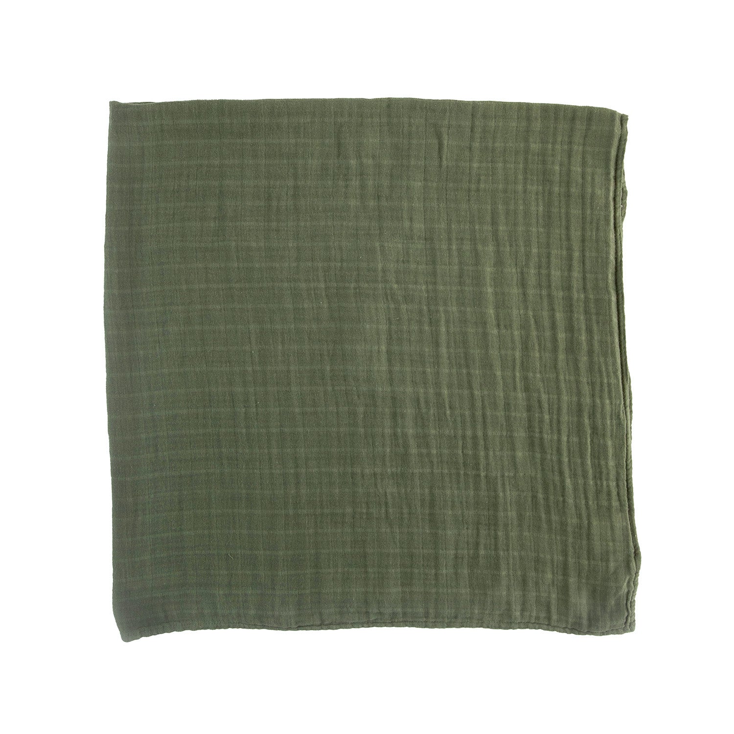 Organic Cotton Muslin Swaddle Blanket - Dark Green