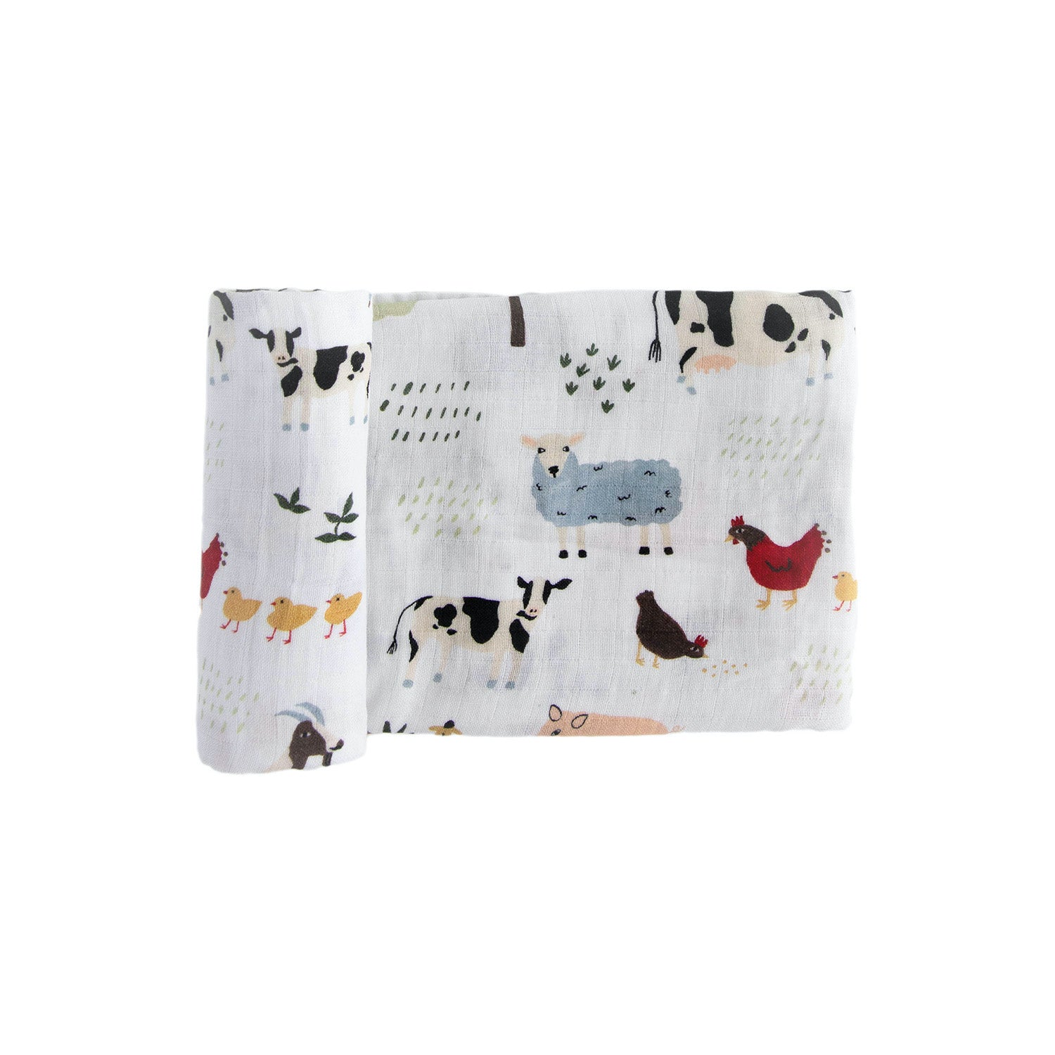 Organic Cotton Muslin Swaddle Blanket - Family Farm