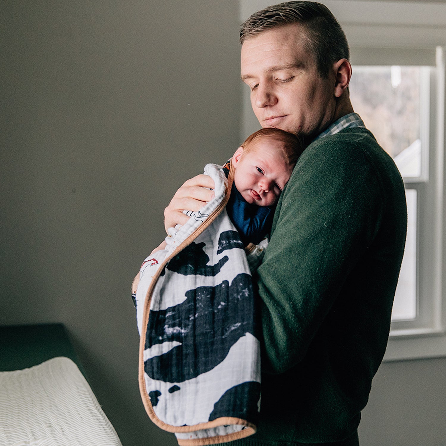 Organic Cotton Muslin Baby Quilt - Howdy Horse