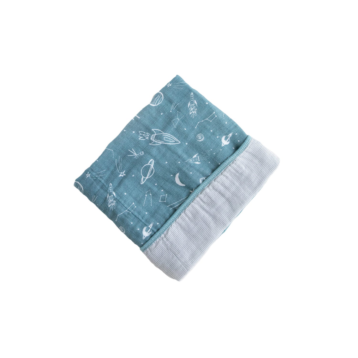 Organic Cotton Muslin Baby Quilt - Star Gaze