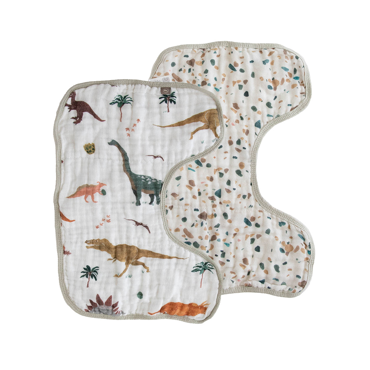 Organic Cotton Muslin Burp Cloth 2 Pack - Dino Days