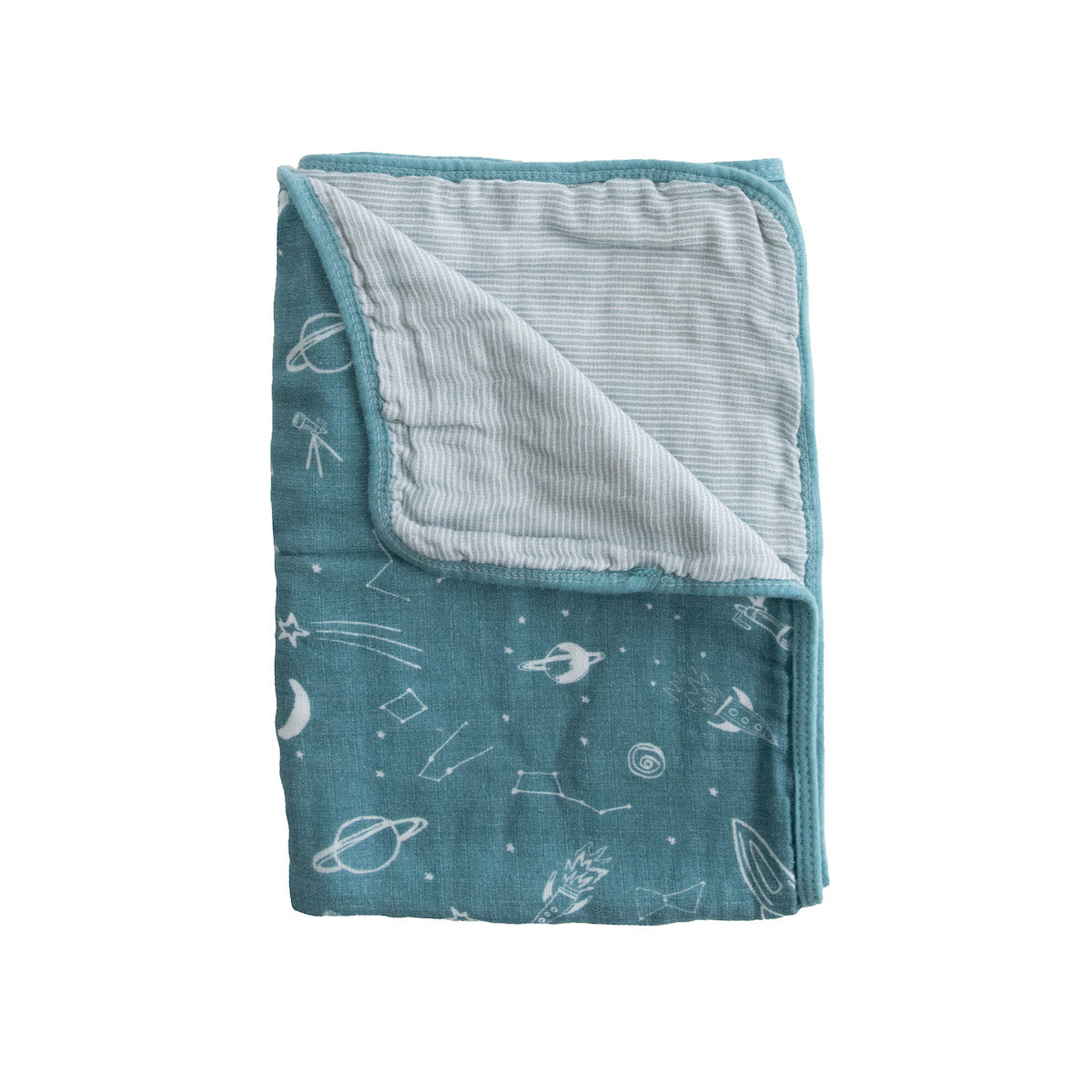 Organic Cotton Muslin Baby Quilt - Star Gaze