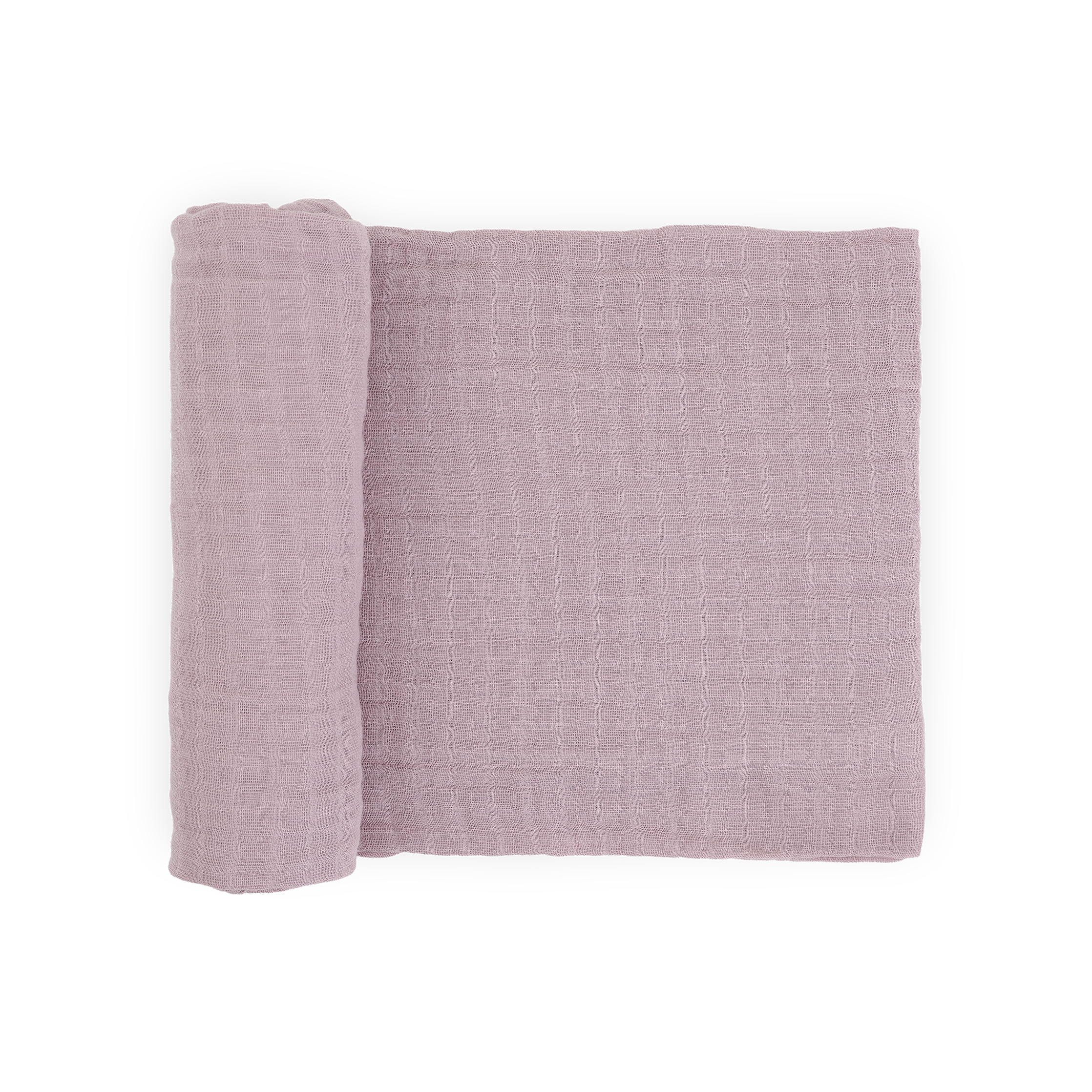 Organic Cotton Muslin Swaddle Blanket - Mauve