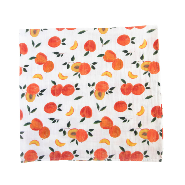 Organic Cotton Muslin Swaddle Blanket - Peachy
