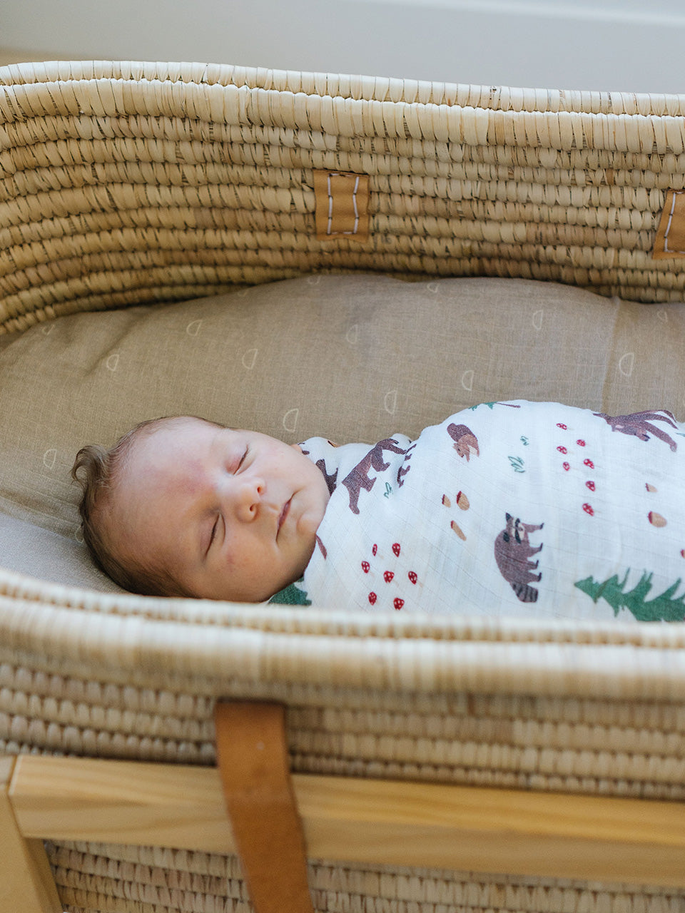 Organic Cotton Muslin Swaddle Blanket - Bear Buddies