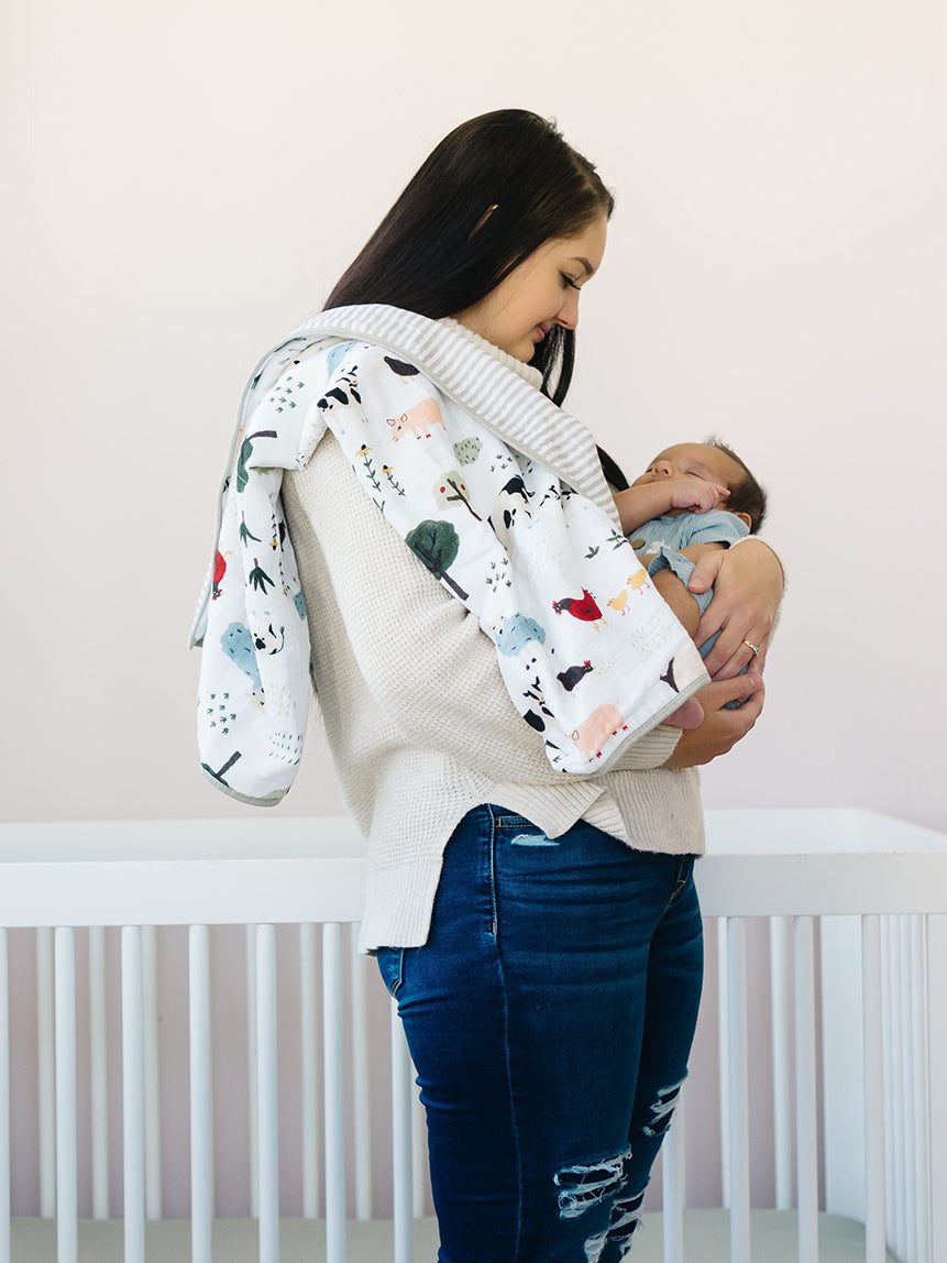 Organic Cotton Muslin Baby Quilt - Family Farm