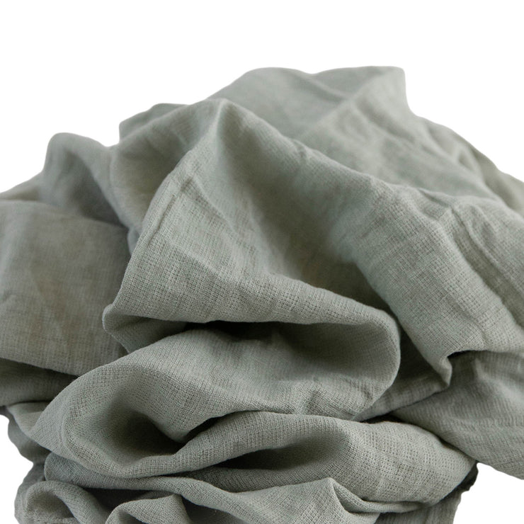 Organic Cotton Muslin Swaddle Blanket - Dusty Green
