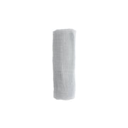 Organic Cotton Muslin Swaddle Blanket - Grey Micro Stripe