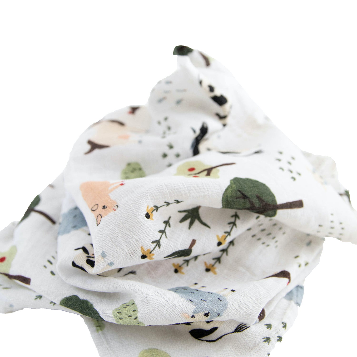 Organic Cotton Muslin Swaddle Blanket - Family Farm