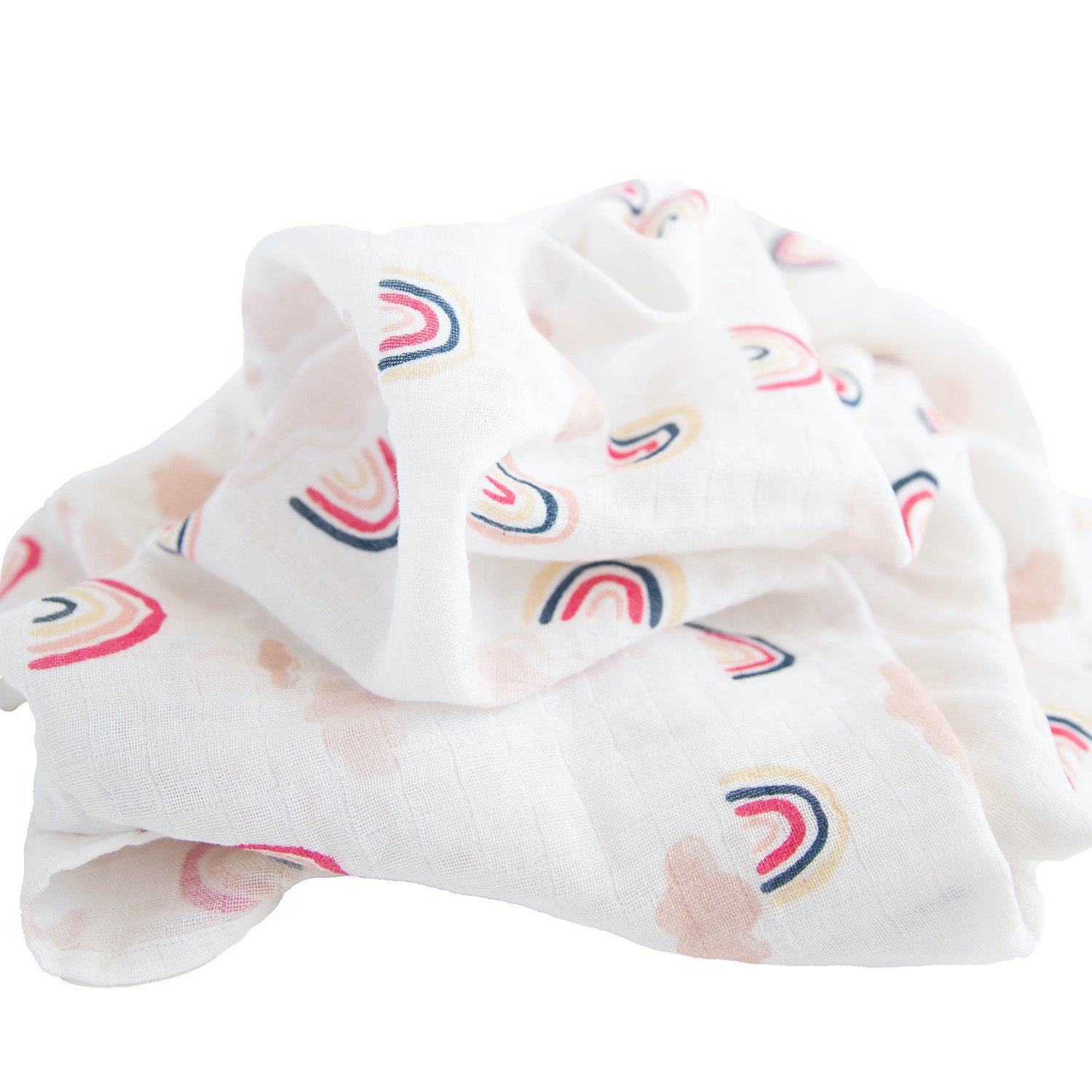 Organic Cotton Muslin Swaddle Blanket - Rainbows