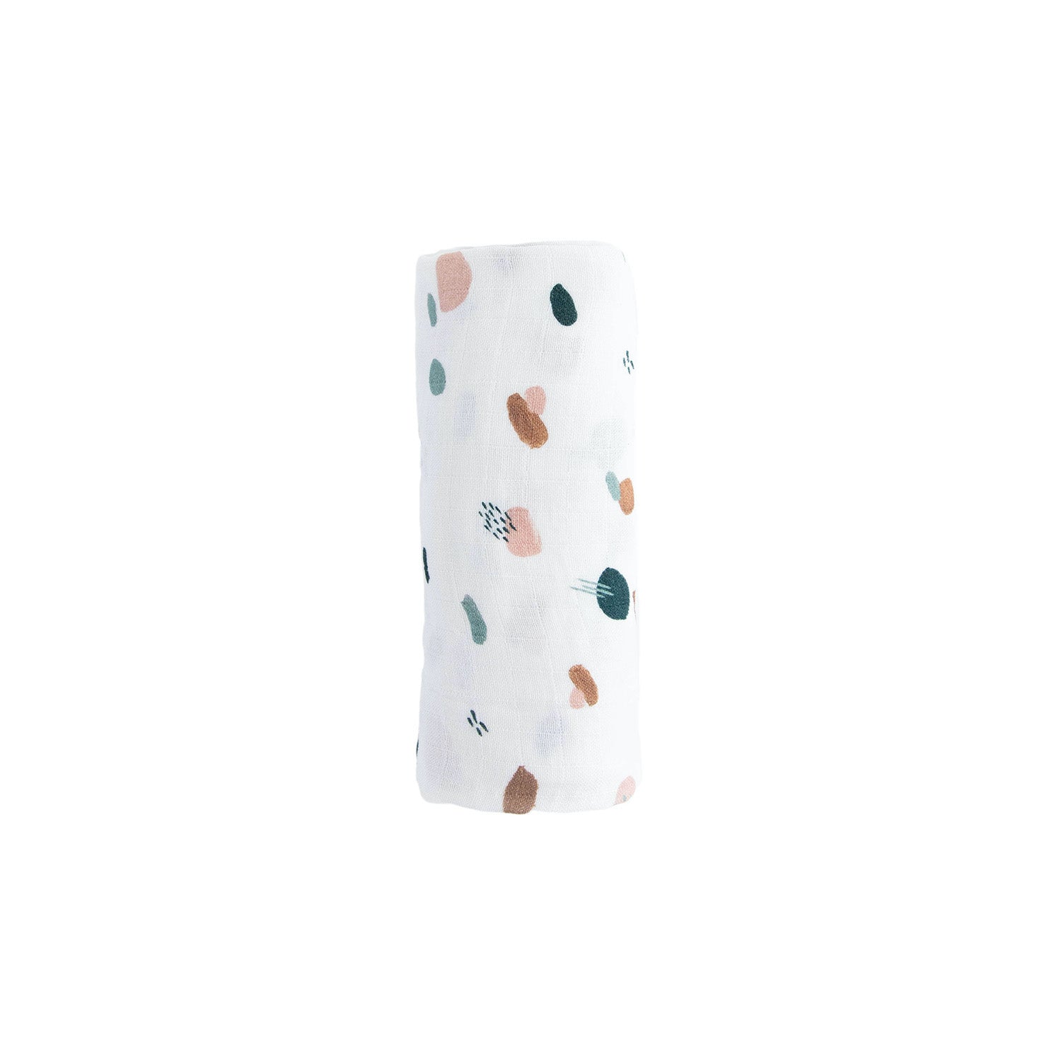 Organic Cotton Muslin Swaddle Blanket - Dots & Dashes