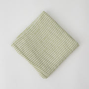 single swaddle blanket with small green stripes