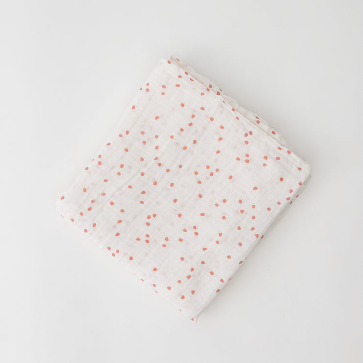 single swaddle blanket with pink cherry blossom petals