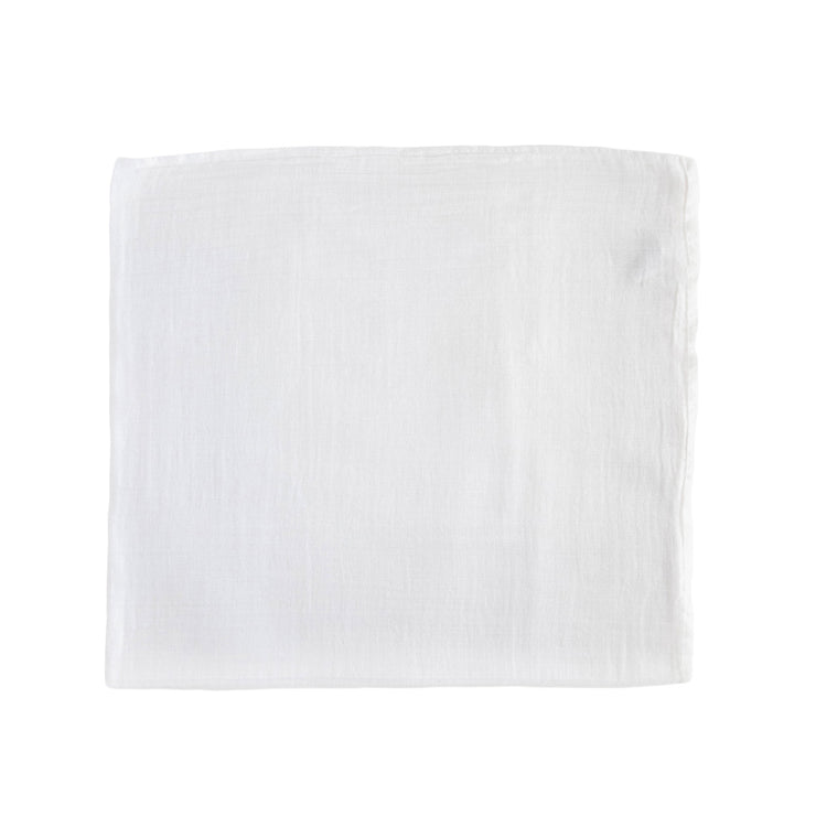 Organic Cotton Muslin Swaddle Blanket - White