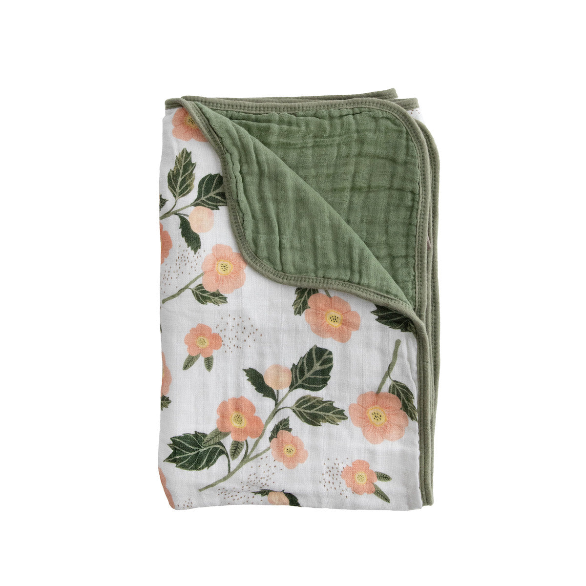 Organic Cotton Muslin Baby Quilt - Blushing Bloom