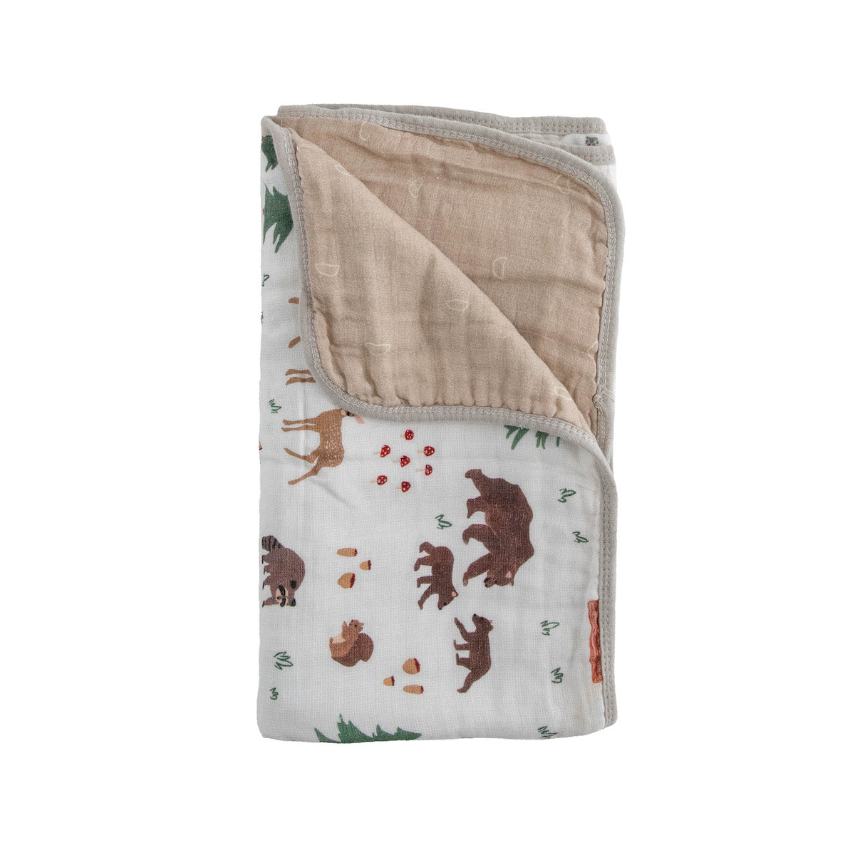 Organic Cotton Muslin Baby Quilt - Bear Buddies