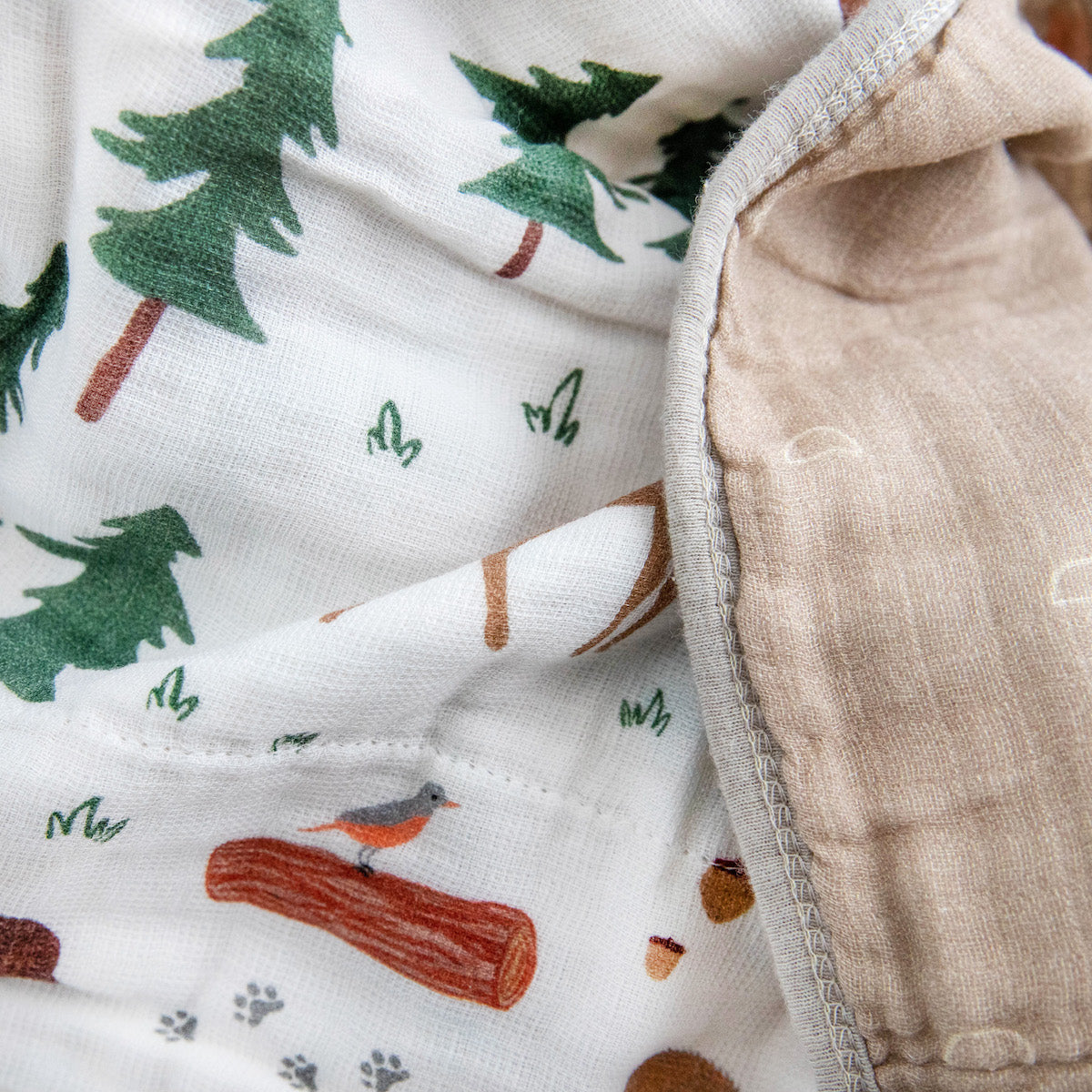 Organic Cotton Muslin Baby Quilt - Bear Buddies