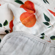 Organic Cotton Muslin Baby Quilt - Peachy