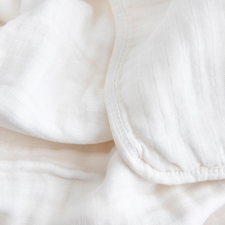 Organic Cotton Muslin Baby Quilt - White