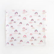 Organic Cotton Muslin Swaddle Blanket 2 Pack - Little Unicorns Set