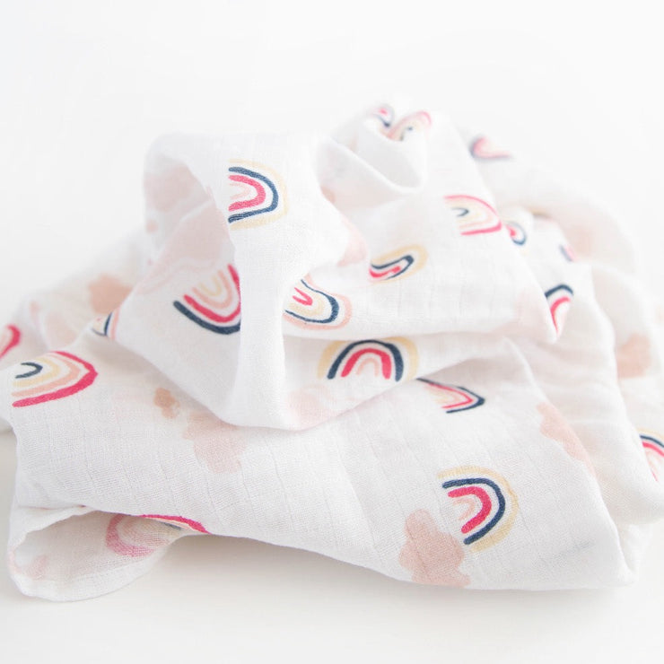 Organic Cotton Muslin Swaddle Blanket 2 Pack - Little Unicorns Set