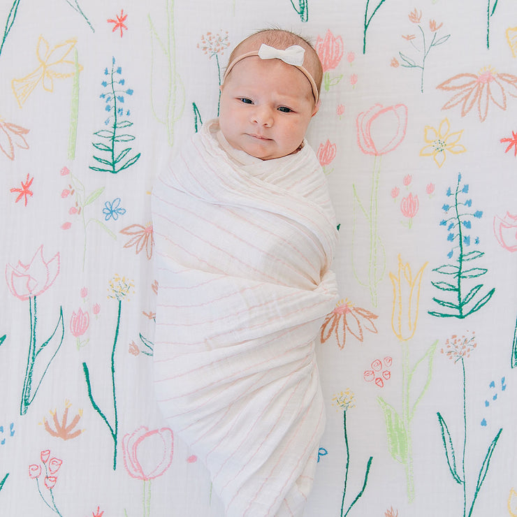Swaddle Blanket - Pink Stripe