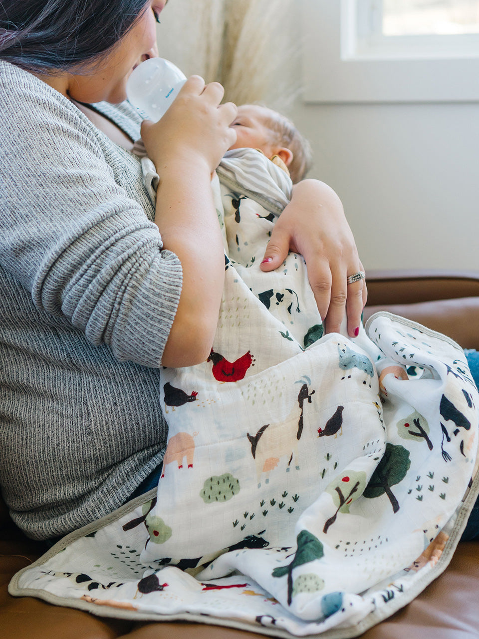 Organic Cotton Muslin Baby Quilt - Family Farm